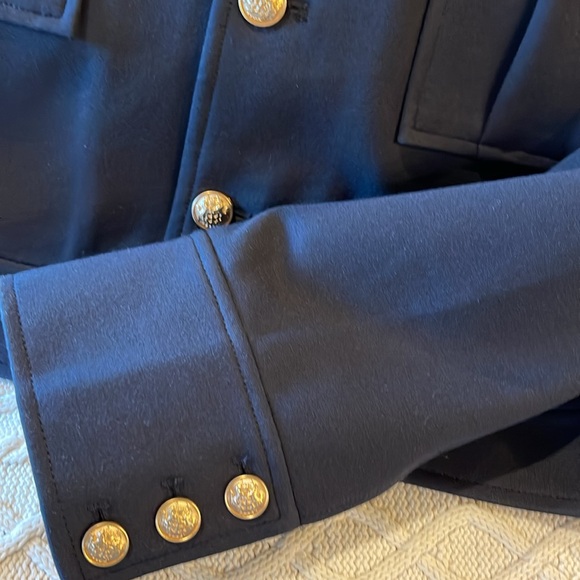 🏷️🆕Lucky Brand military blazer | Size 10 | navy blue | NWOT - Picture 2 of 14